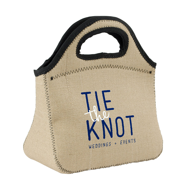 Klutch Burlap-Neoprene Lunch Bag