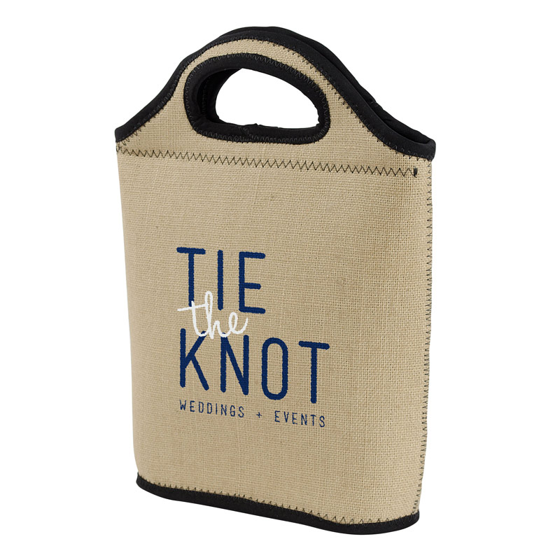 Venti Burlap-Neoprene Lunch Bag